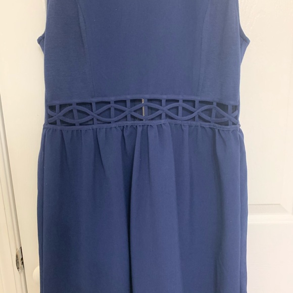 Navy skater dress w/ cutouts - Picture 2 of 4